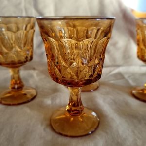 Amber wine glasses set of 4